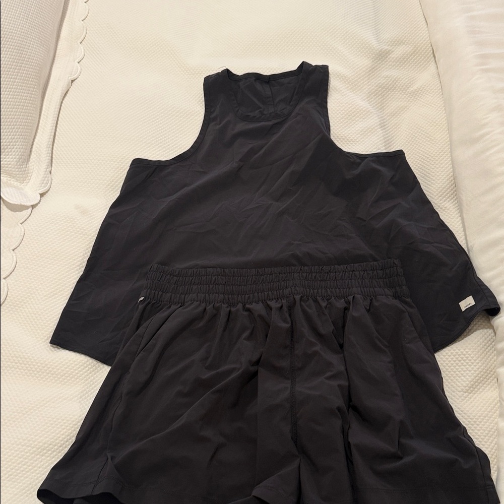Black Vuori Villa Tank and Shorts Set